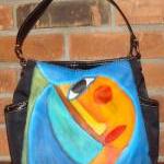 Hand Painted Handbag Purse..