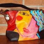 Hand Painted Handbag Purse Shoulder Bag Hobo Bag
