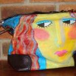 Hand Painted Handbag Purse Shoulder Bag Hobo Bag