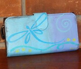 Hand Painted Dragonfly Women's Wallet