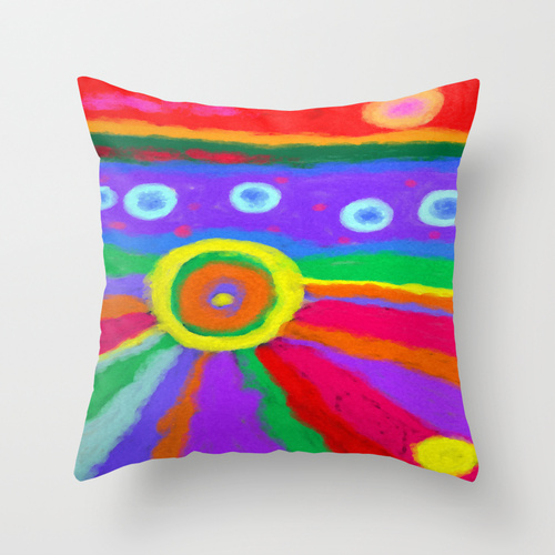Funky Abstract Art Decorative Throw Pillow Cover Case My Colorful